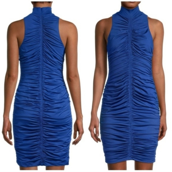 Black Halo Dresses & Skirts - NWT NORDSTROM BLACK HALO Ruched High-Neck Bodycon Dress - Royal Blue